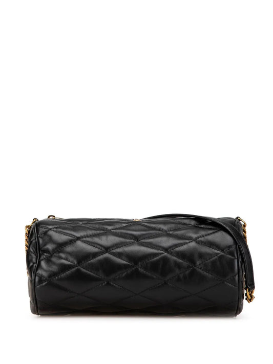 Saint Laurent 2023 Small Quilted Lambskin Sade Tube Bag shoulder bag