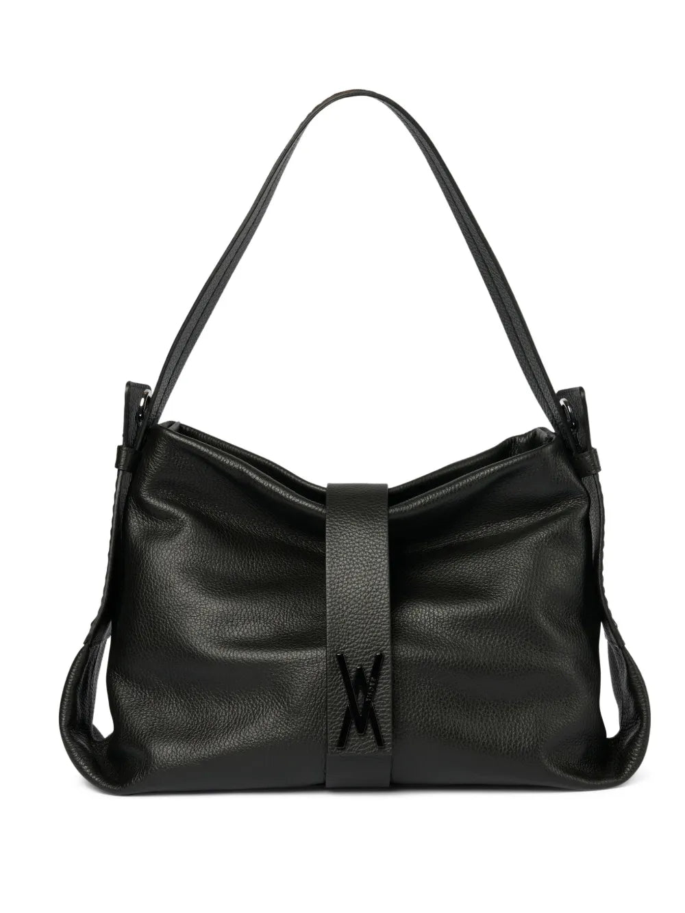VISONA` Valentina textured leather shoulder bag