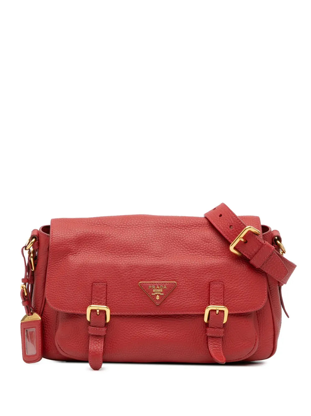 Prada 2000 2024 Vitello Daino Double Buckle Messenger Bag crossbody bag