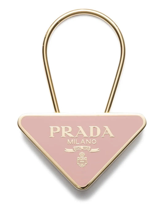Prada triangular metal charm