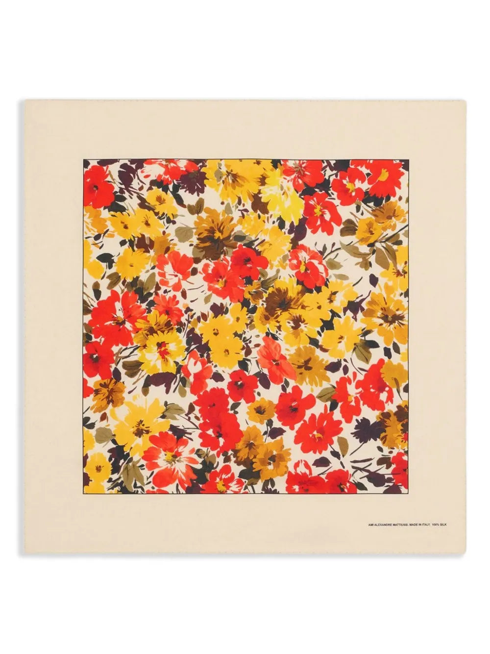 AMI Paris floral print silk bandana