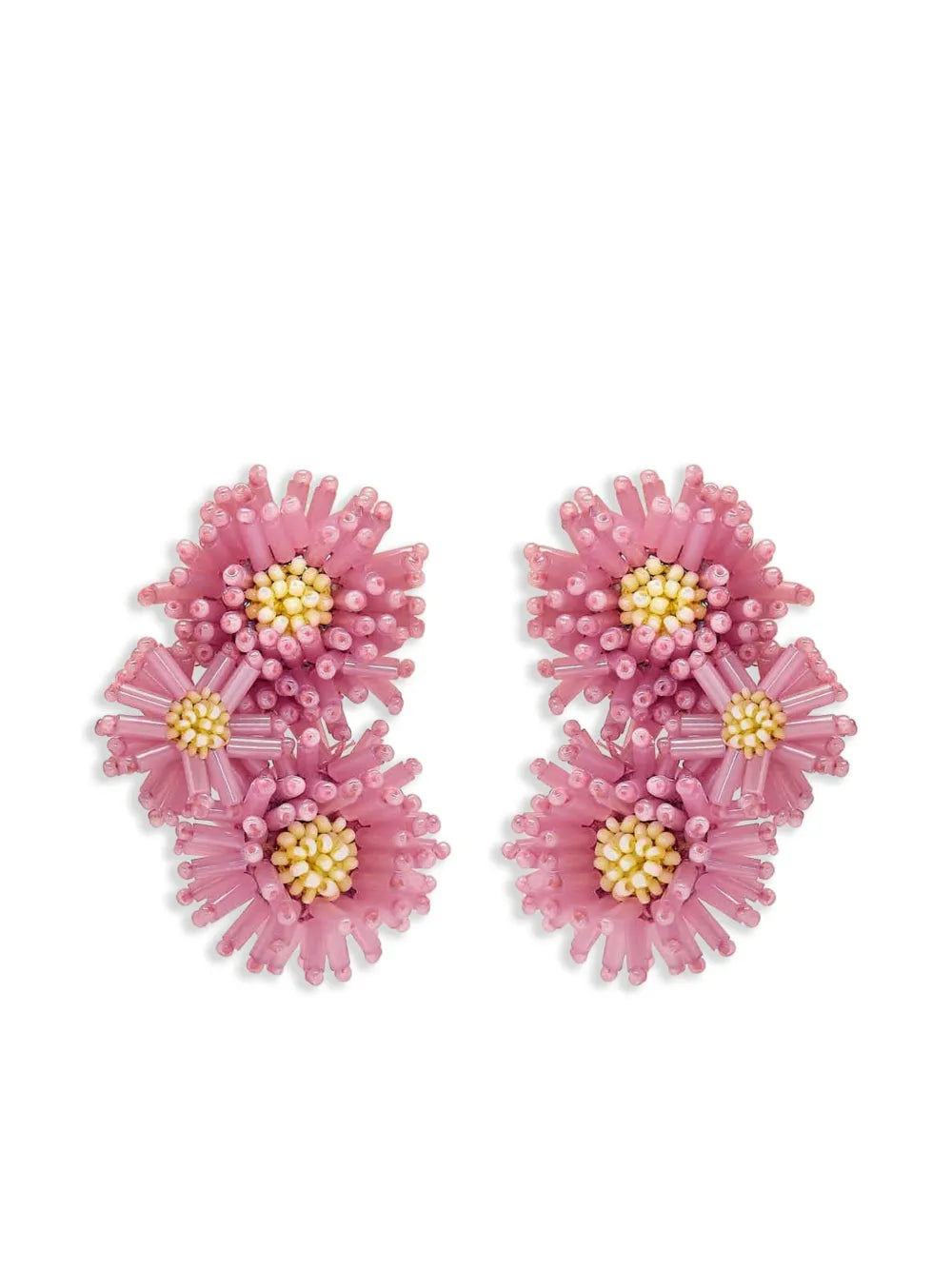 Oscar de la Renta Pompom Flower earrings