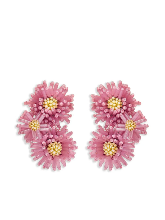 Oscar de la Renta Pompom Flower earrings