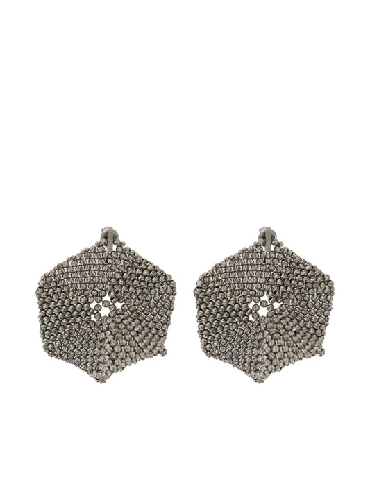 Brunello Cucinelli hexagon shape earrings