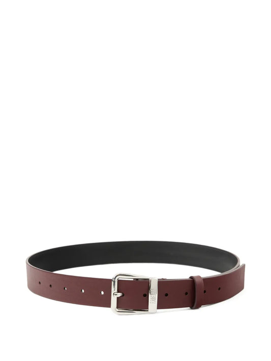 MM6 Maison Margiela engraved logo leather belt