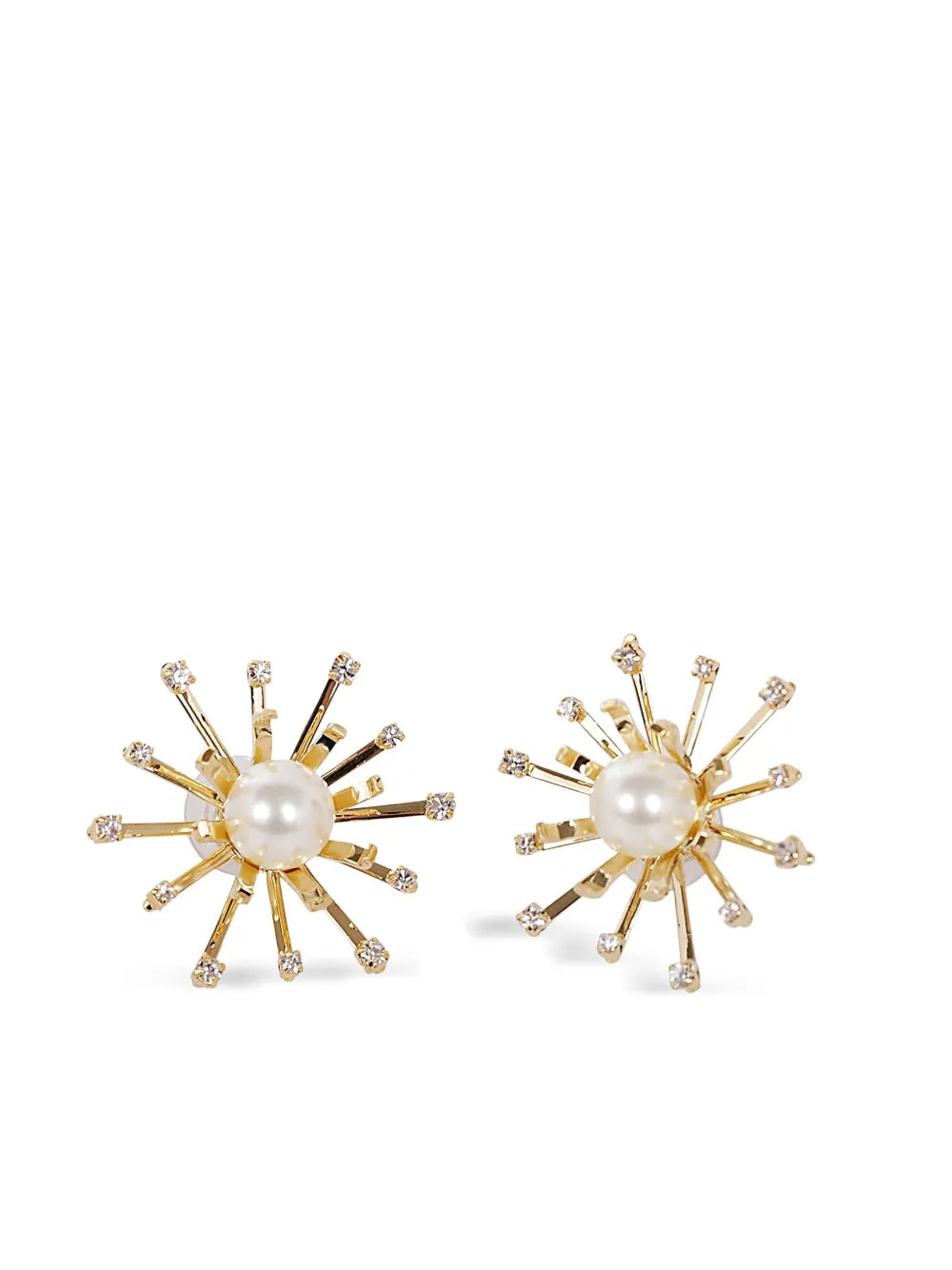 Helene Zubeldia pearl embellished sunburst earrings