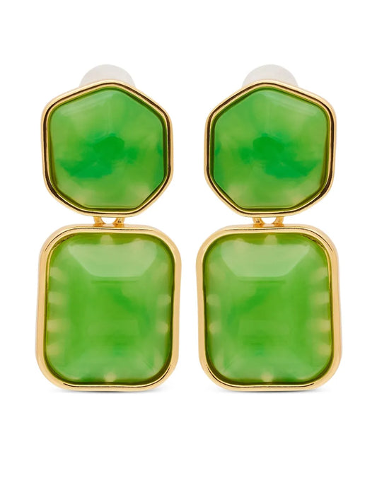 Kenneth Jay Lane Jade drop earrings