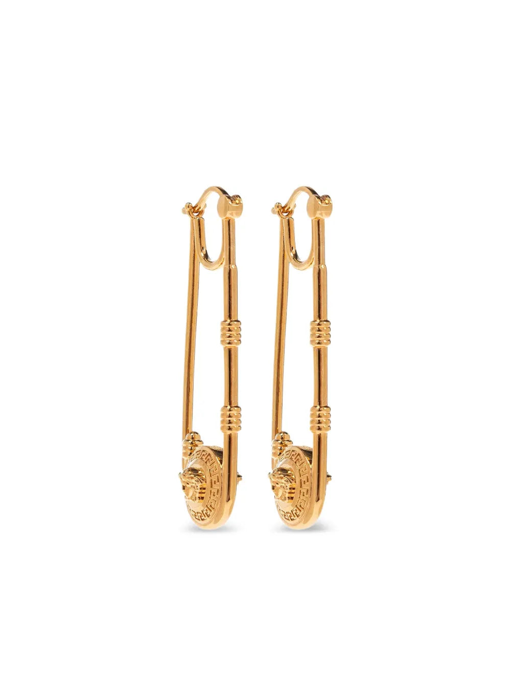 Versace safety pin earrings