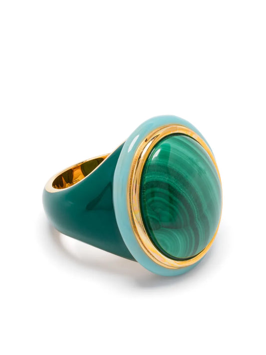 Aurelie Bidermann Tabarin malachite ring