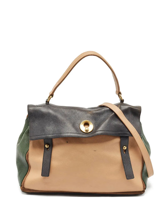 Saint Laurent leather panelled tote bag