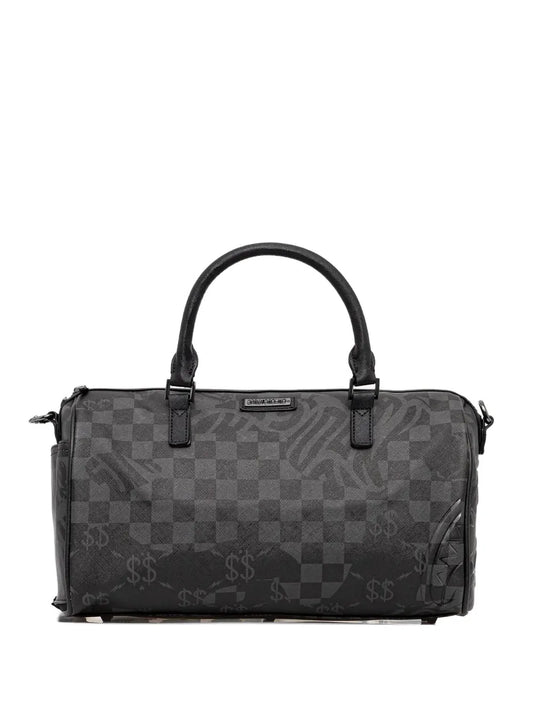Sprayground check pattern duffle bag