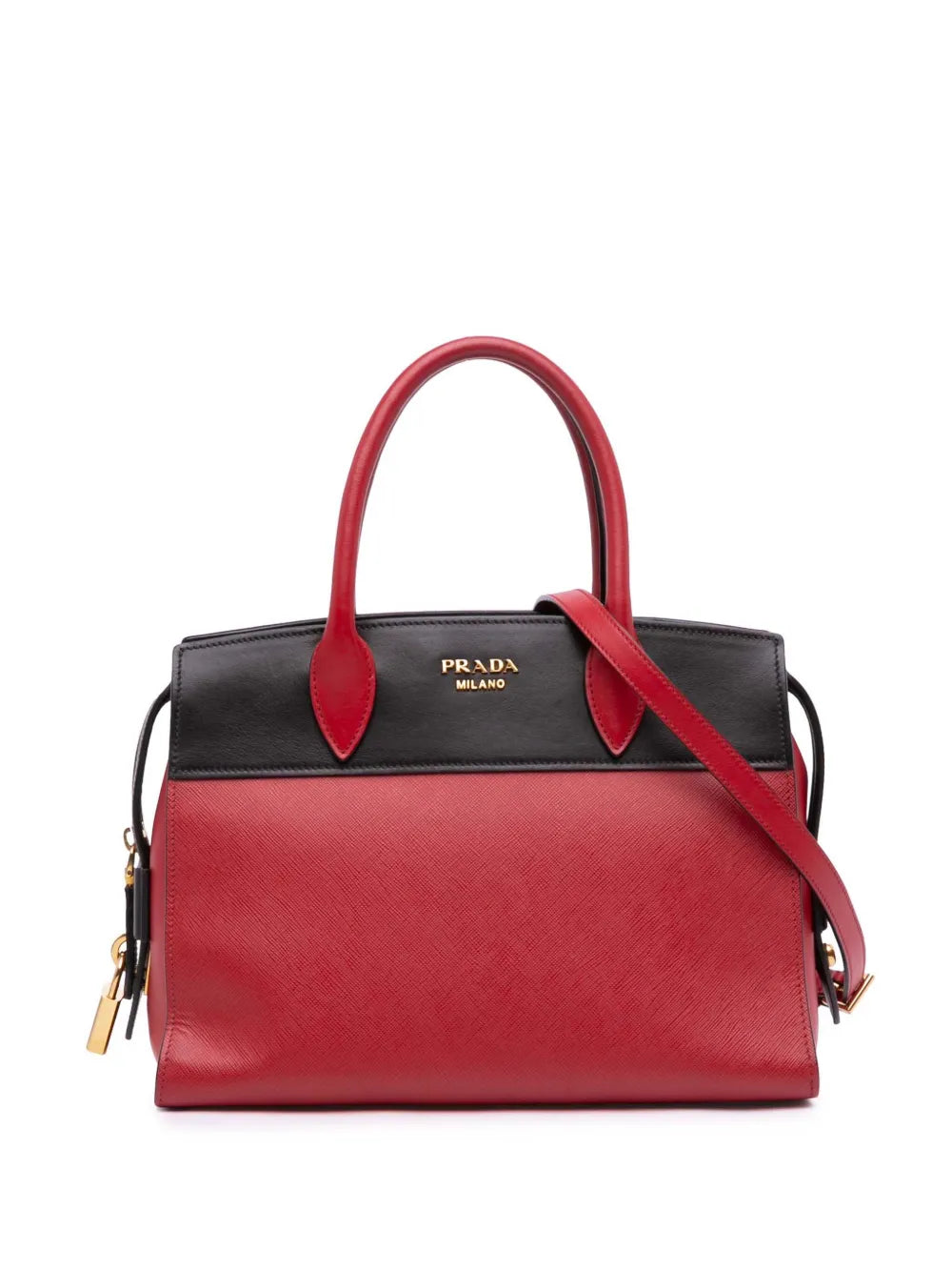 Prada 2000 2024 Saffiano And City Calf Esplanade satchel