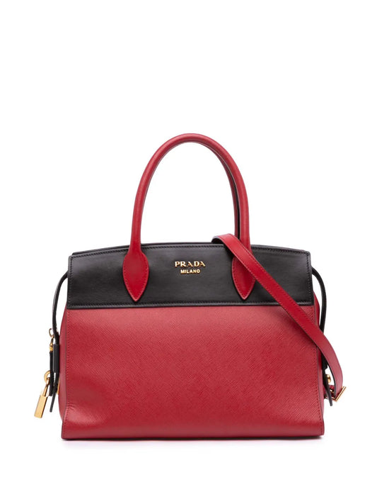 Prada 2000 2024 Saffiano And City Calf Esplanade satchel