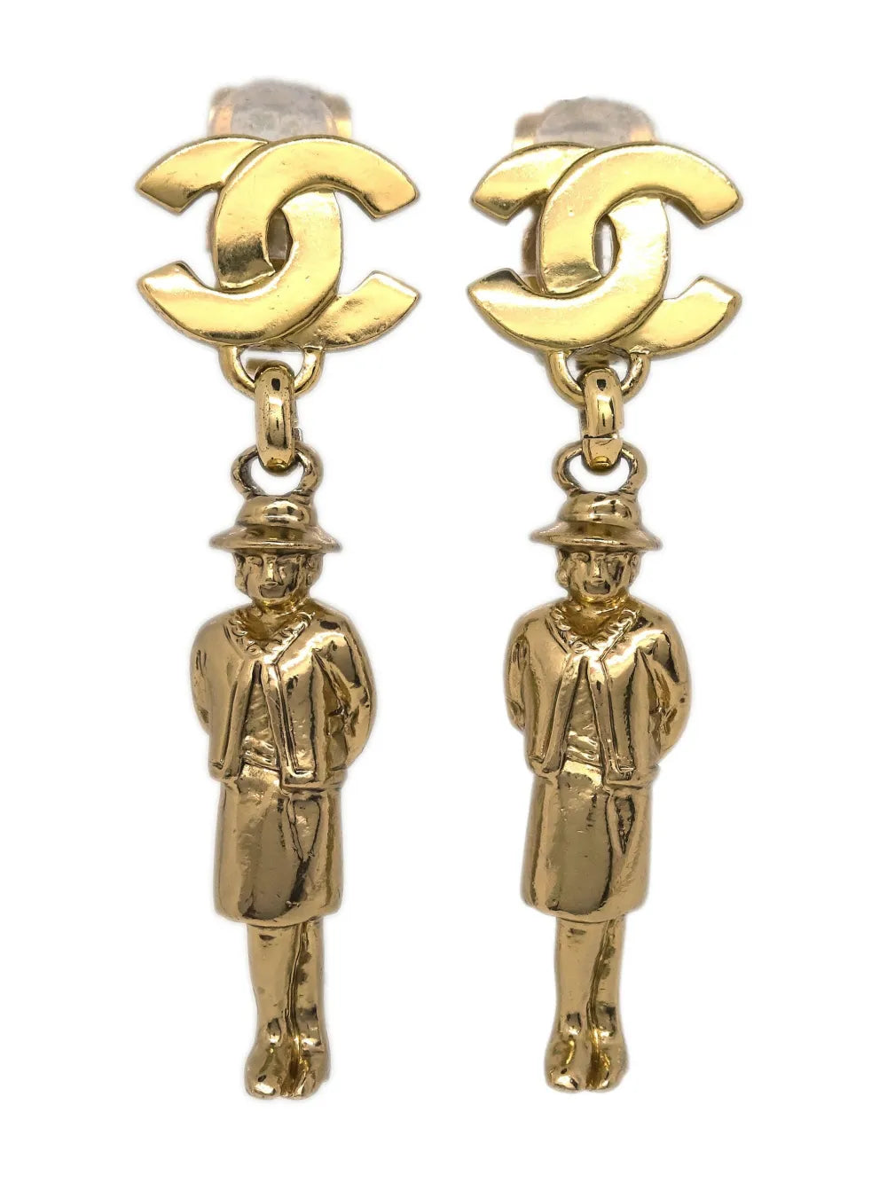 CHANEL 2002 Dangle clip on earrings