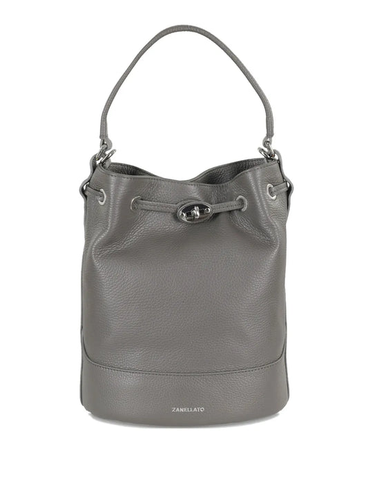 Zanellato logo print bucket bag