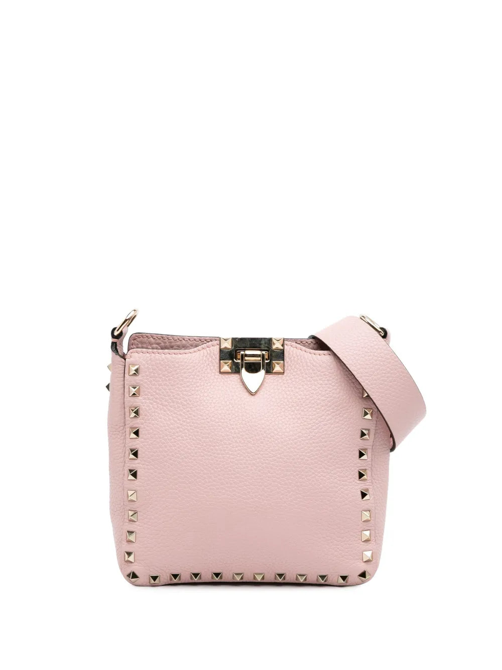 Valentino Garavani 2000 2017 Mini Pebbled Calfskin Rockstud Flip Lock crossbody bag