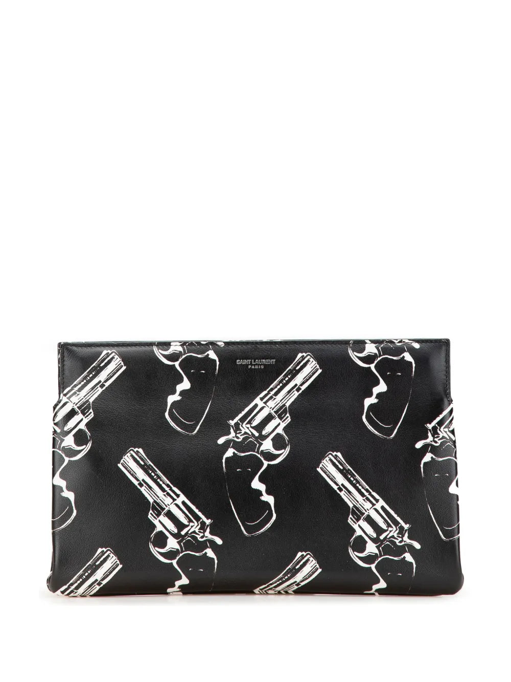 Saint Laurent 2014 Leather Gun Pop Print clutch bag