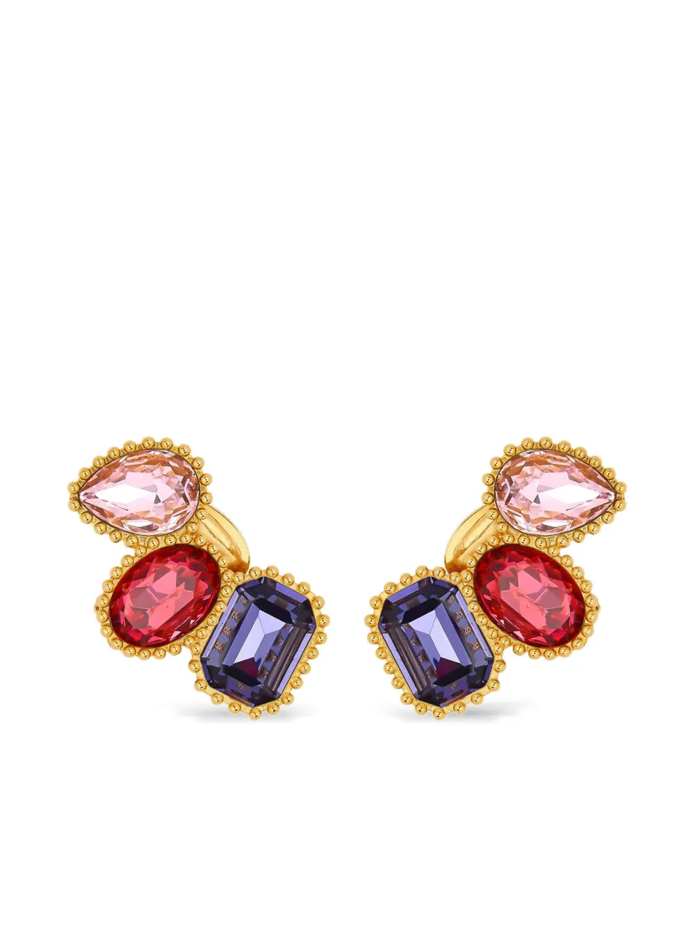 Oscar de la Renta crystal embellished earrings