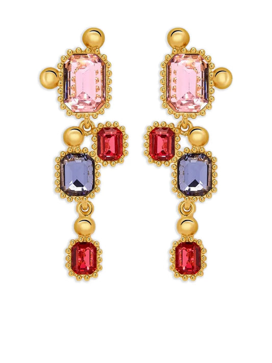 Oscar de la Renta Scramble clip on earrings