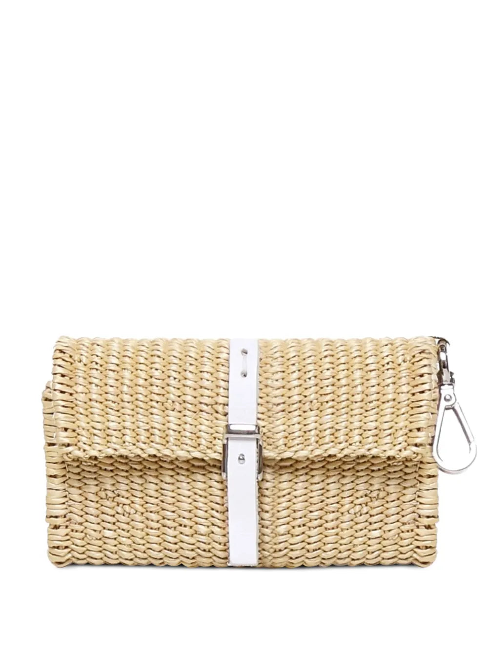 Muun woven leather trimmed shoulder bag