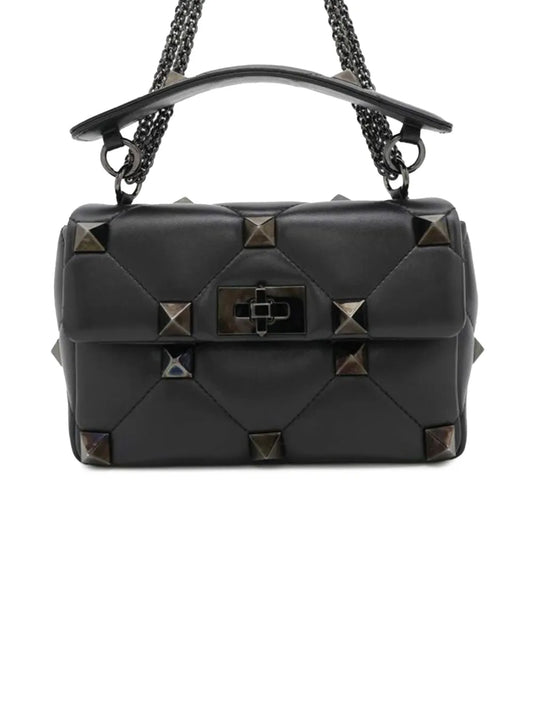 Valentino Garavani 2018 2025 Medium Nappa Monochrome Roman Stud satchel