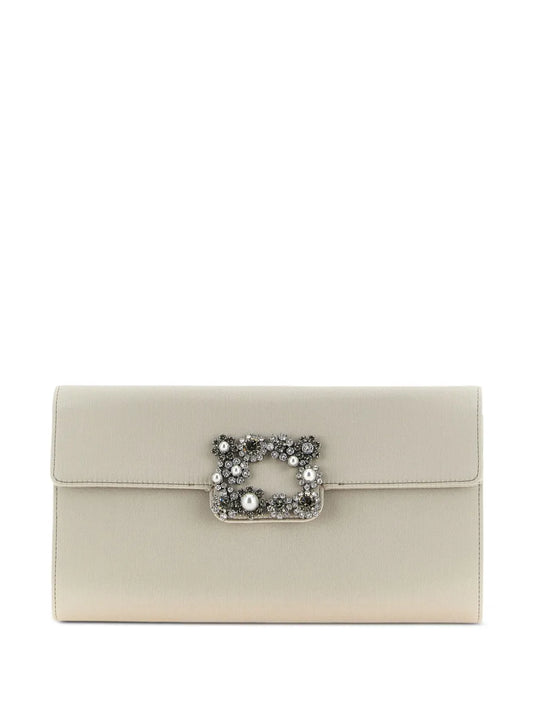 Roger Vivier Efflorescence jewel embellished clutch