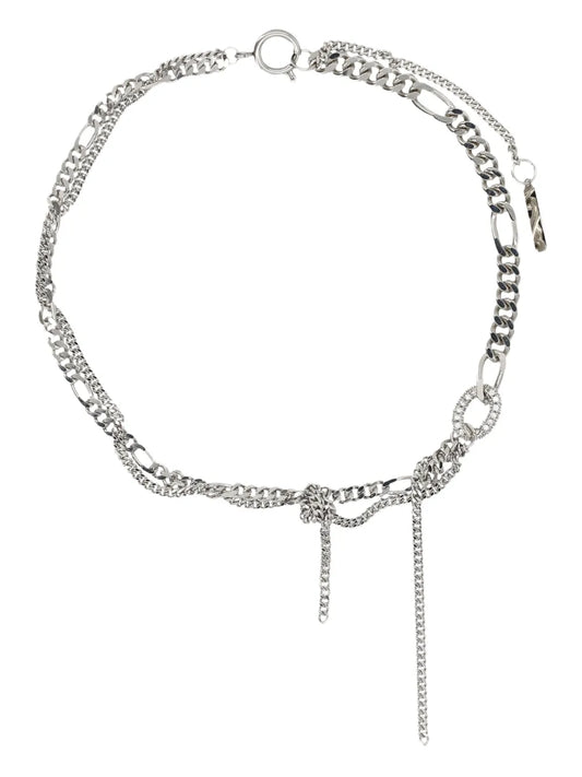 Justine Clenquet Lois chain link knot necklace