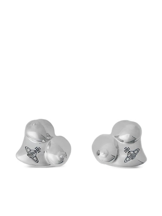Vivienne Westwood Mimosa logo engraved earrings