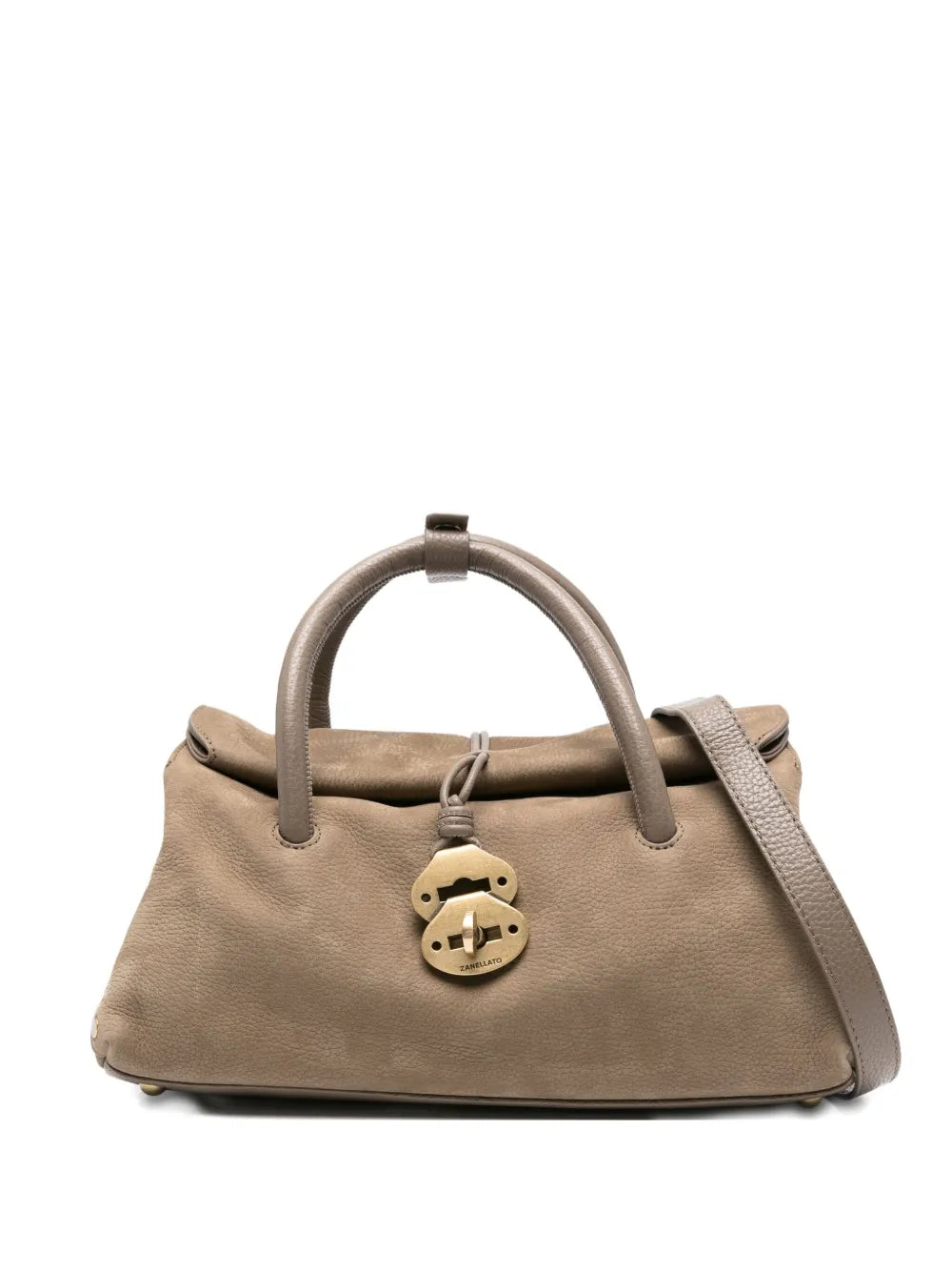 Zanellato top handle studded tote bag