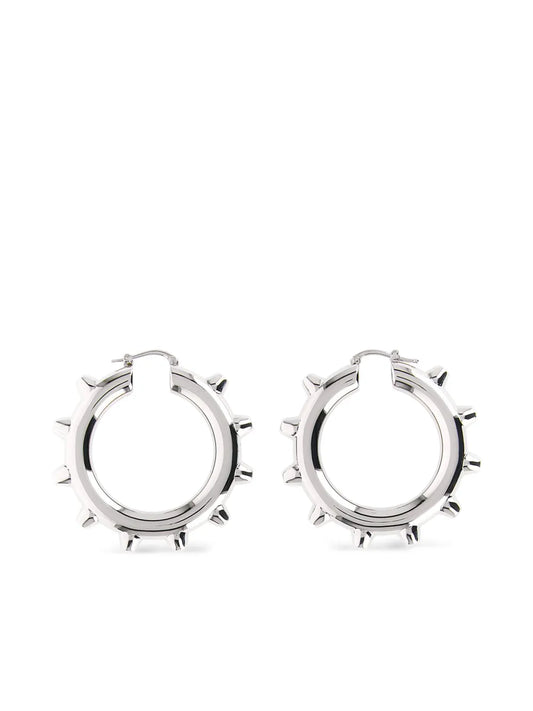 Jil Sander spike embellished hoop earrings
