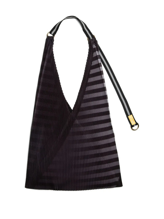 MULTITUDES BAGS Claudia pleated striped tote bag