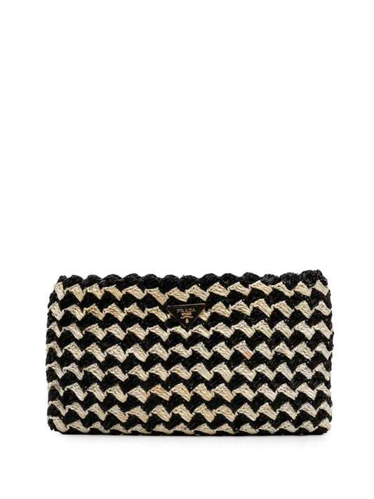 Prada 2000 2025 Raffia clutch bag