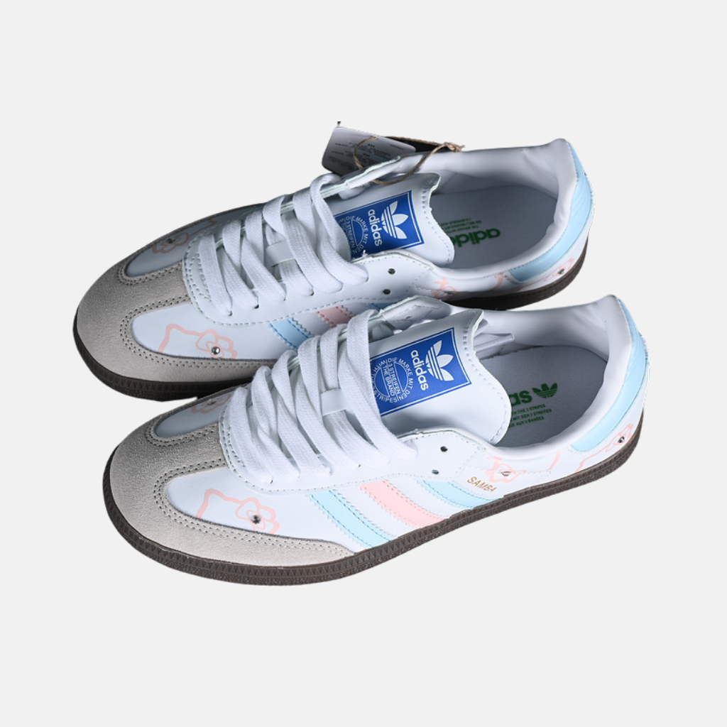 Adidas Samba OG White/Pink/Blue