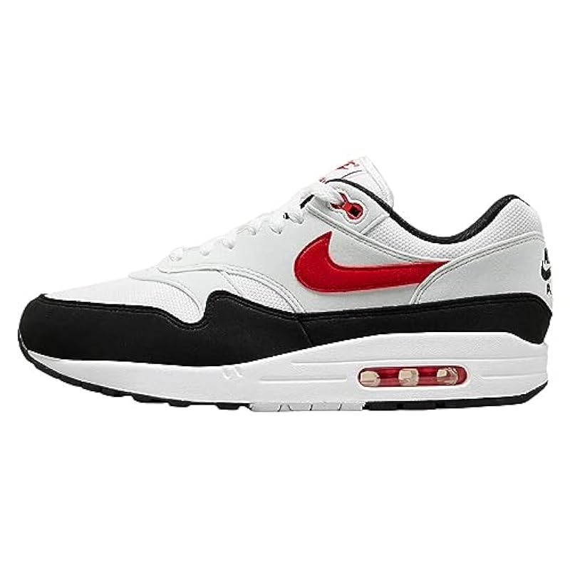 Nike Air Max 1 Shoes White University Red-white