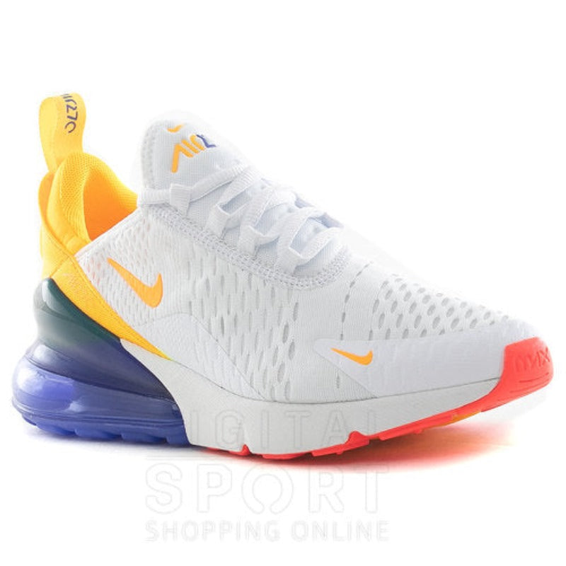 Nike Air Max 270 Shoes White Yellow Blue Orange Red