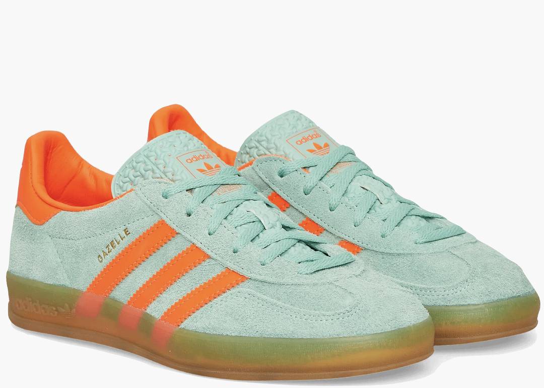 adidas Originals Gazelle Indoor Pulse Mint Green Screaming Orange