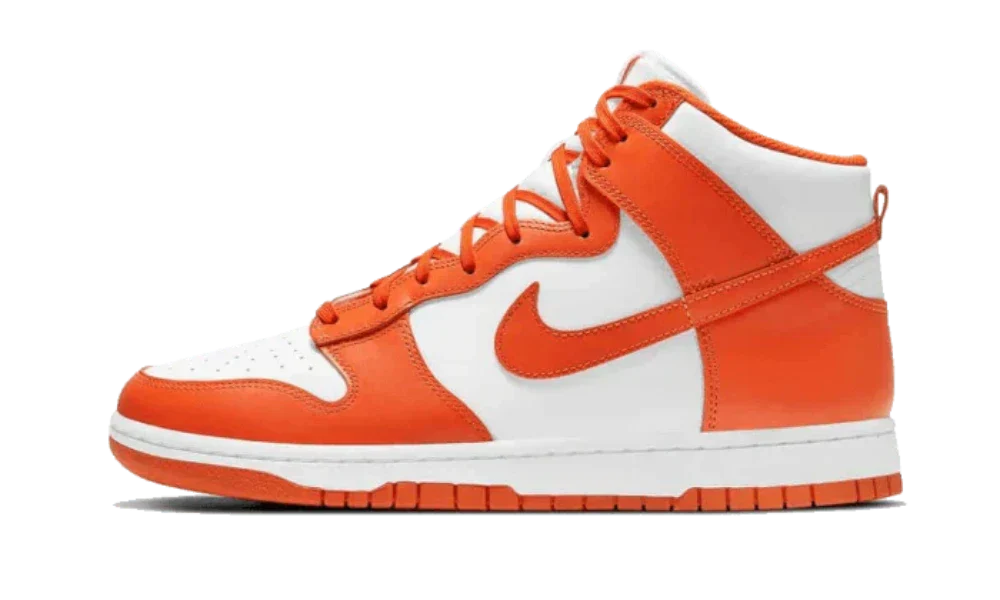 Nike Dunk High Shoes White Orange Blaze