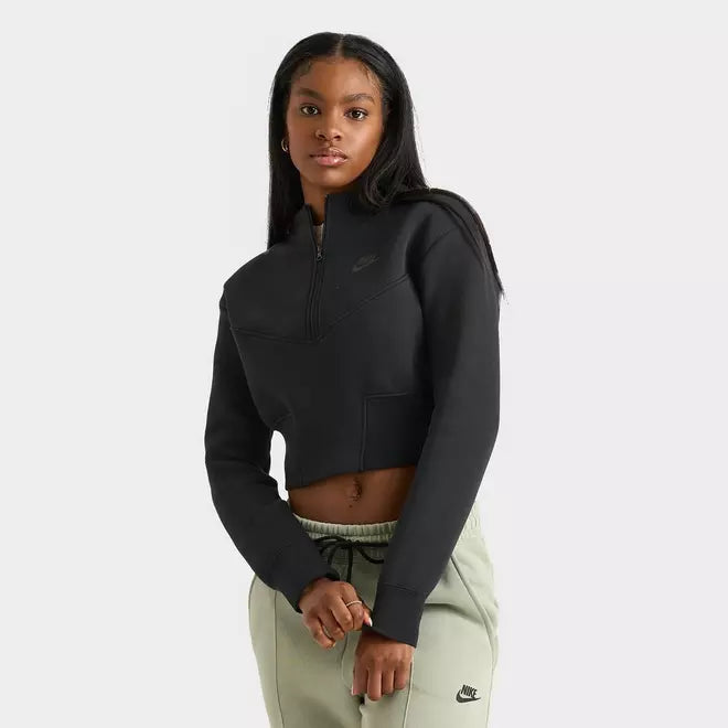 Women's Nike Sportswear Tech Fleece Crop Half-Zip Track Jacket