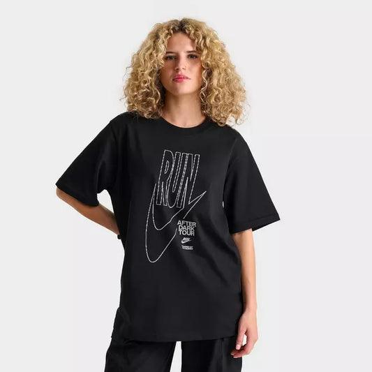 Women's Nike After Dark Tour Race Series Oversized Short-Sleeve Graphic T-Shirt
