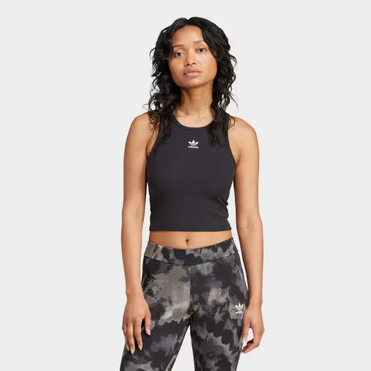 Women's adidas Essentials Lifestyle Ribbed Cropped Long-Sleeve T-Shirt