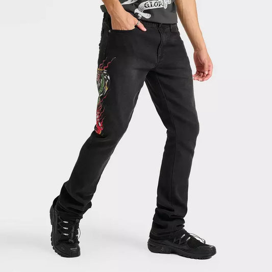 Men's Ed Hardy Cobra Denim Slim Taper Jeans