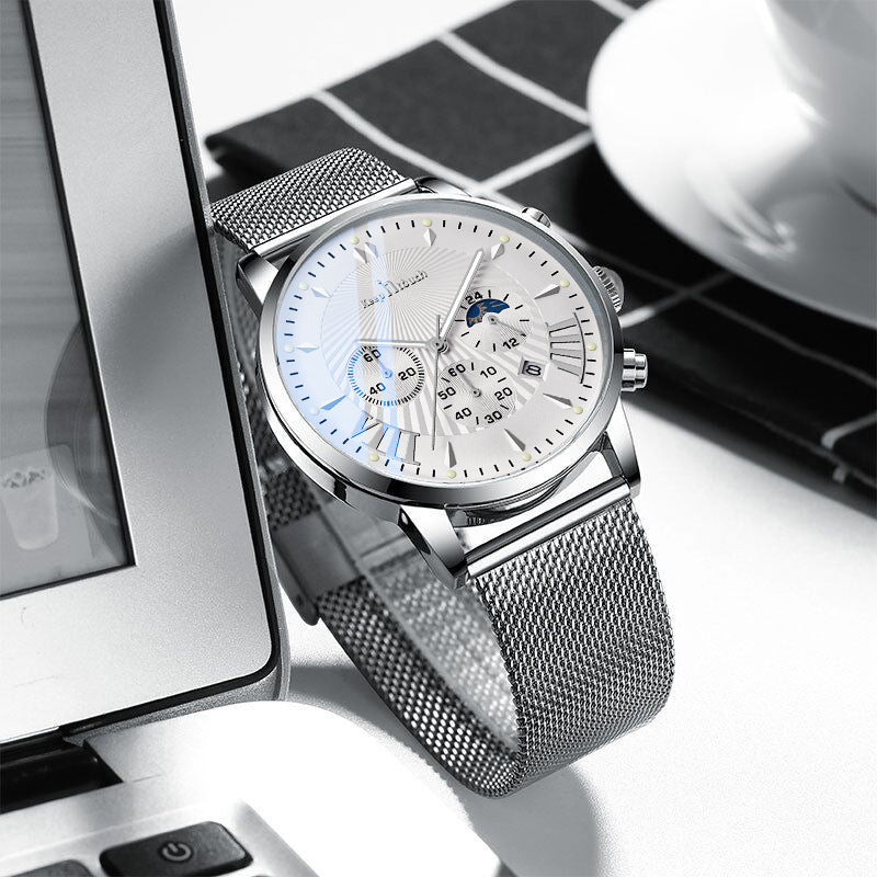 Multifunctional Business Men's Watch Luminous Waterproof Six-pin