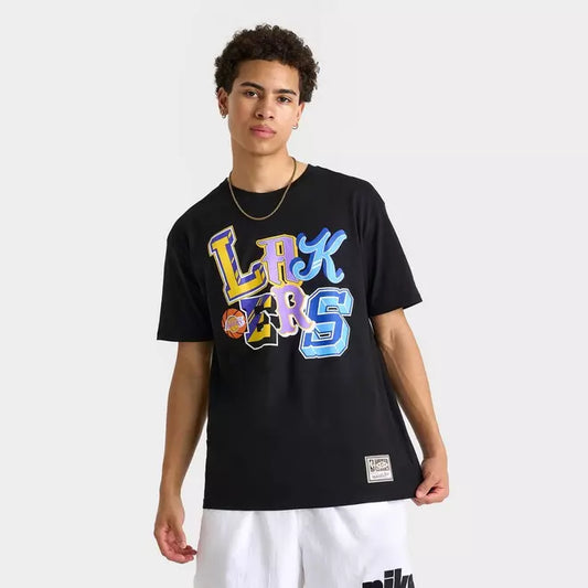 Men's Mitchell & Ness Los Angeles Lakers NBA Hyper Type T-Shirt