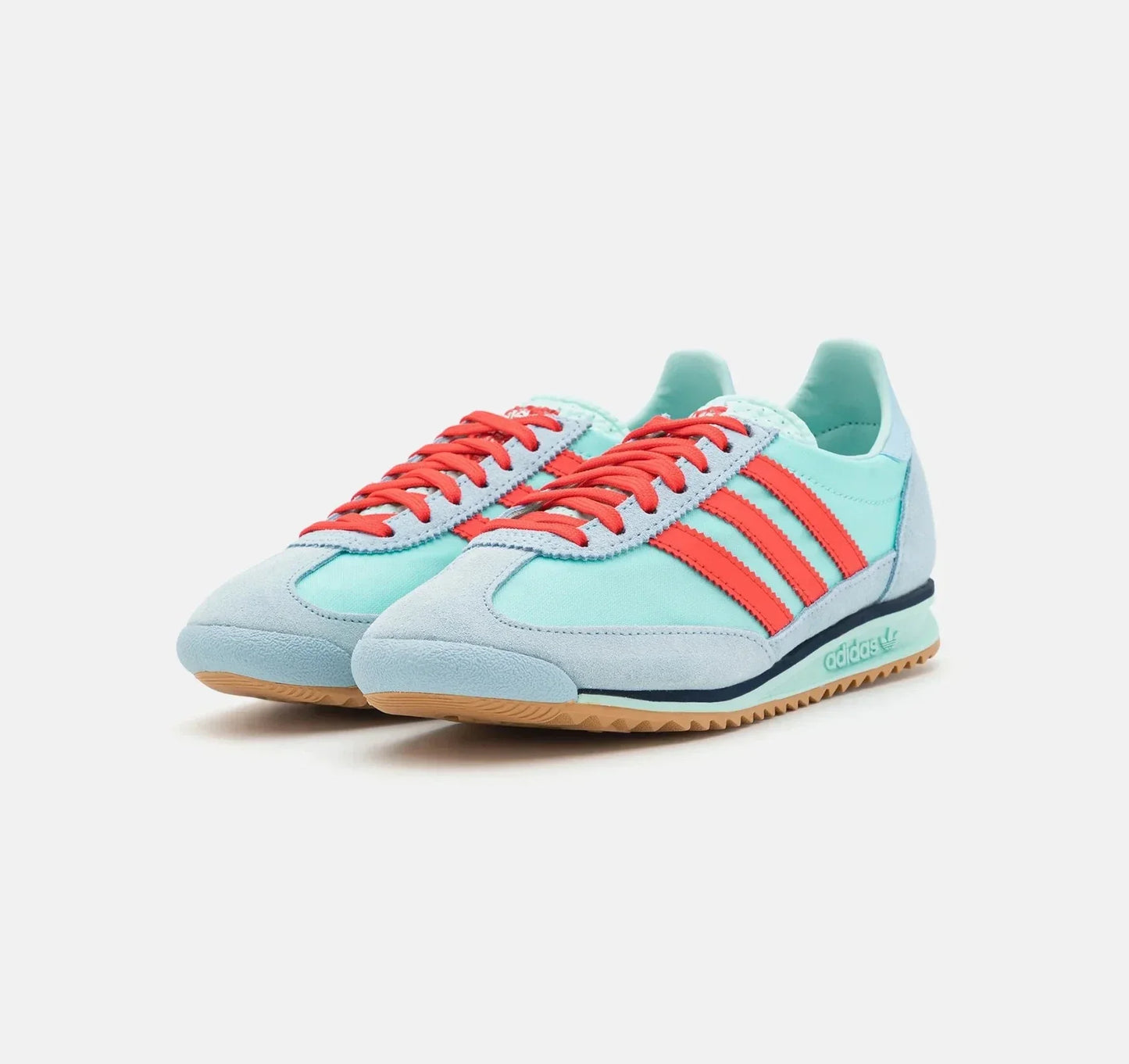 adidas Women's Originals SL 72 OG SHOES Semi Flash Aqua Bright Red Clear Sky