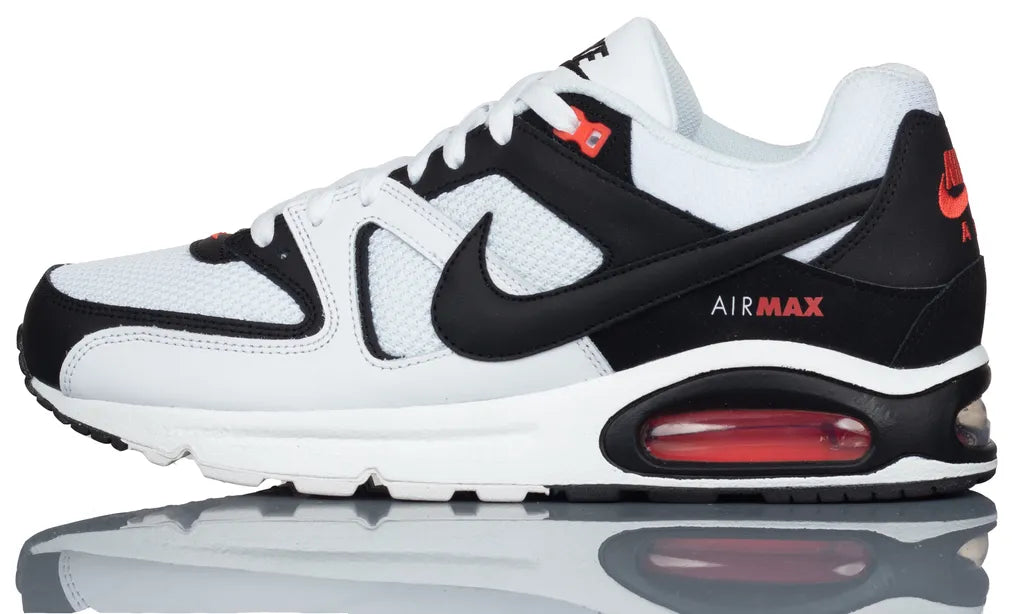 Nike Air Max Command Women's Shoes White Black Max Orange Upper